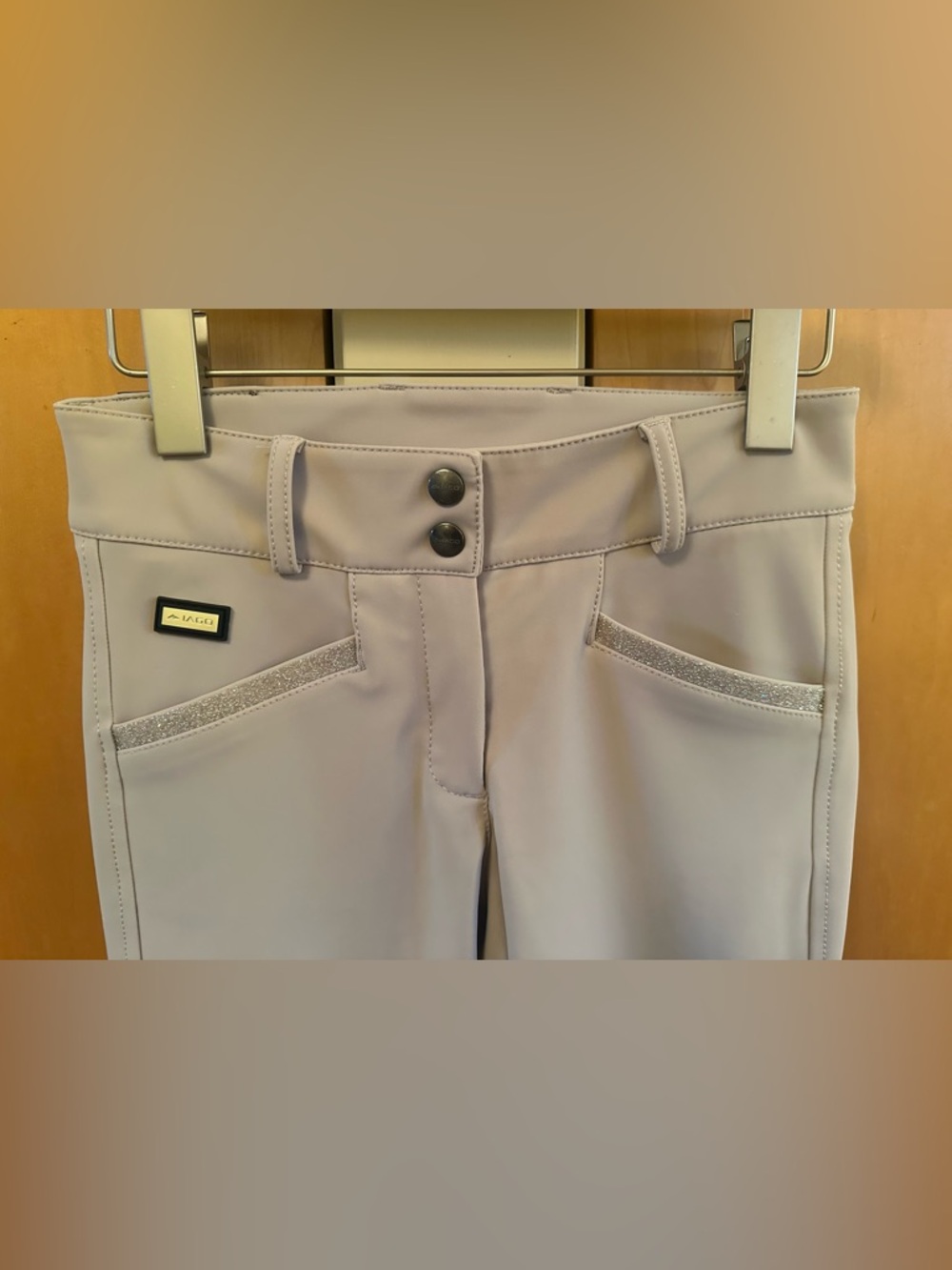 Iago Italia Equestrian Riding Show Breeches, Tan, Size 24, Excellent Condition! - Picture 3 of 14